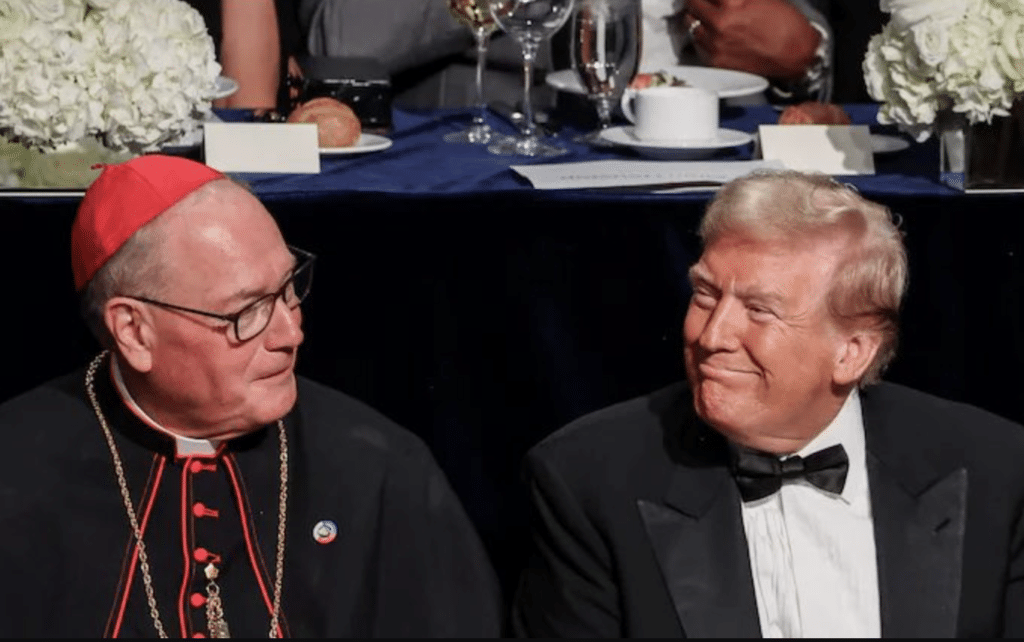 Cardinal Timothy Dolan with Donald Trump